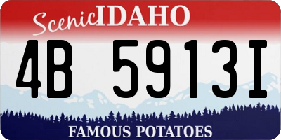 ID license plate 4B5913I