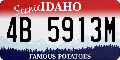ID license plate 4B5913M