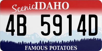 ID license plate 4B5914D