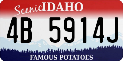 ID license plate 4B5914J