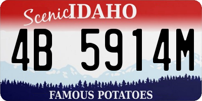 ID license plate 4B5914M