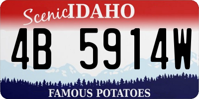 ID license plate 4B5914W