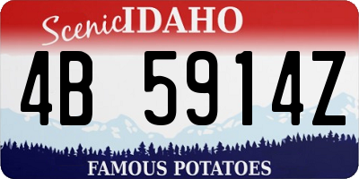 ID license plate 4B5914Z