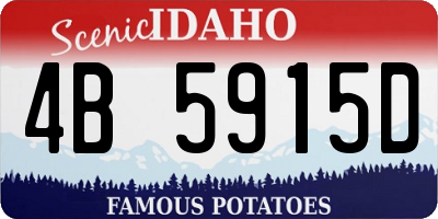 ID license plate 4B5915D