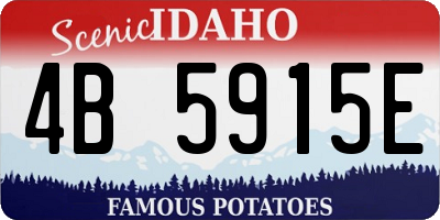ID license plate 4B5915E