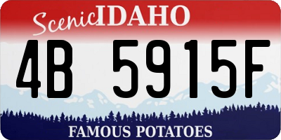 ID license plate 4B5915F