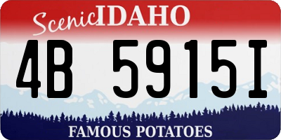 ID license plate 4B5915I