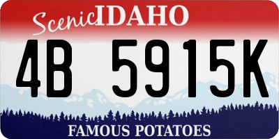 ID license plate 4B5915K