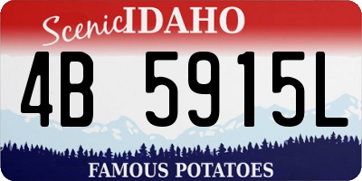 ID license plate 4B5915L