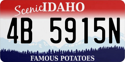 ID license plate 4B5915N