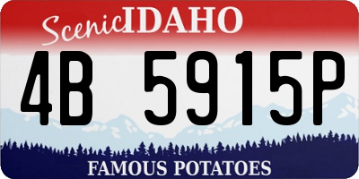 ID license plate 4B5915P