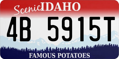 ID license plate 4B5915T