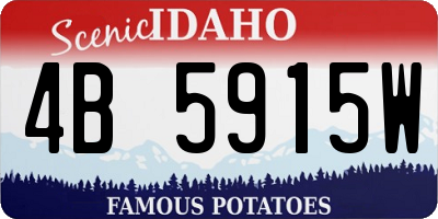 ID license plate 4B5915W