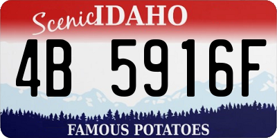 ID license plate 4B5916F