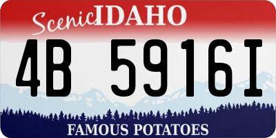 ID license plate 4B5916I