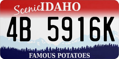 ID license plate 4B5916K