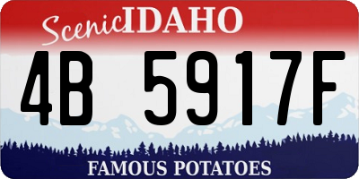 ID license plate 4B5917F
