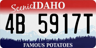 ID license plate 4B5917T