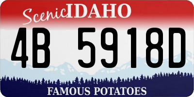 ID license plate 4B5918D