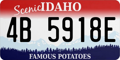 ID license plate 4B5918E