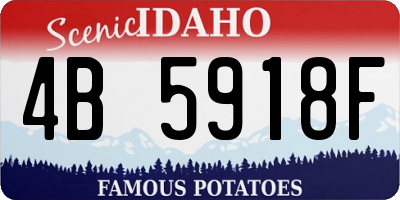 ID license plate 4B5918F