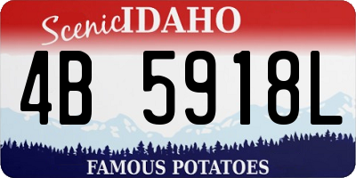 ID license plate 4B5918L