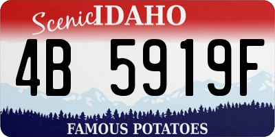 ID license plate 4B5919F
