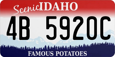 ID license plate 4B5920C