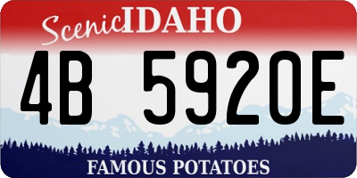 ID license plate 4B5920E