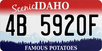 ID license plate 4B5920F