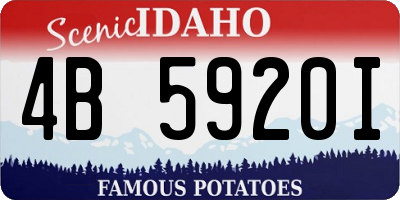 ID license plate 4B5920I