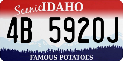 ID license plate 4B5920J