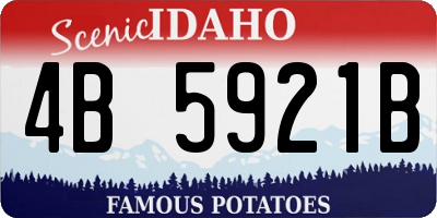 ID license plate 4B5921B