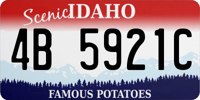 ID license plate 4B5921C