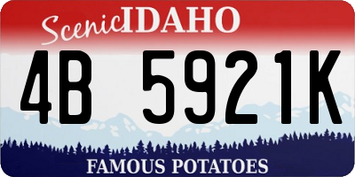 ID license plate 4B5921K