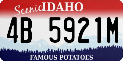ID license plate 4B5921M