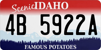 ID license plate 4B5922A