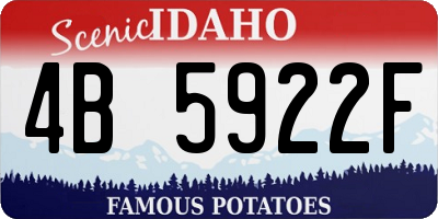 ID license plate 4B5922F