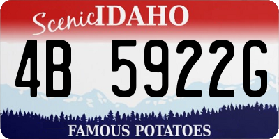 ID license plate 4B5922G