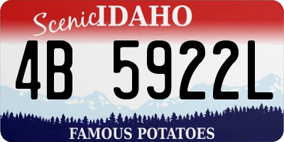ID license plate 4B5922L