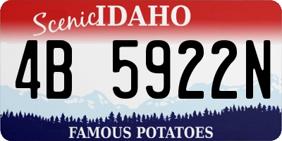 ID license plate 4B5922N