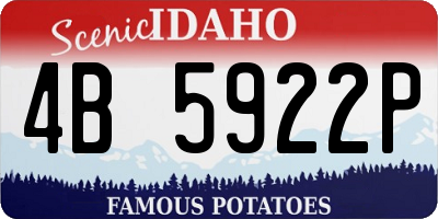 ID license plate 4B5922P