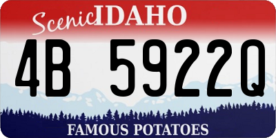 ID license plate 4B5922Q