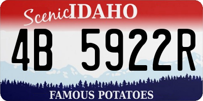 ID license plate 4B5922R