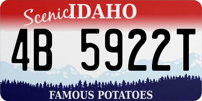 ID license plate 4B5922T