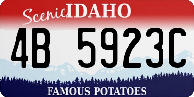 ID license plate 4B5923C