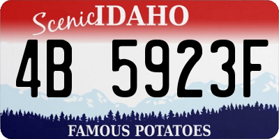 ID license plate 4B5923F