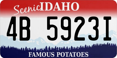 ID license plate 4B5923I