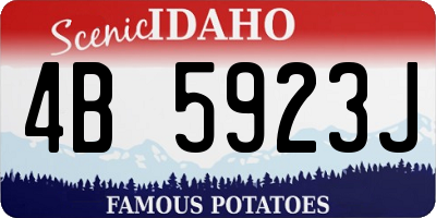 ID license plate 4B5923J