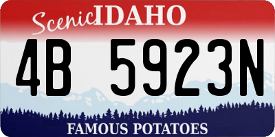 ID license plate 4B5923N